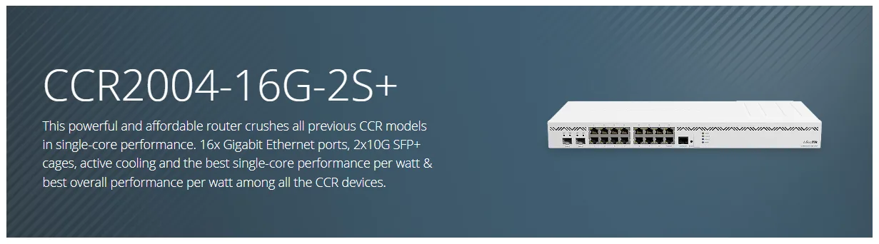 MikroTik CCR2004-16G-2S+ Cloud Core Router – Ultimate