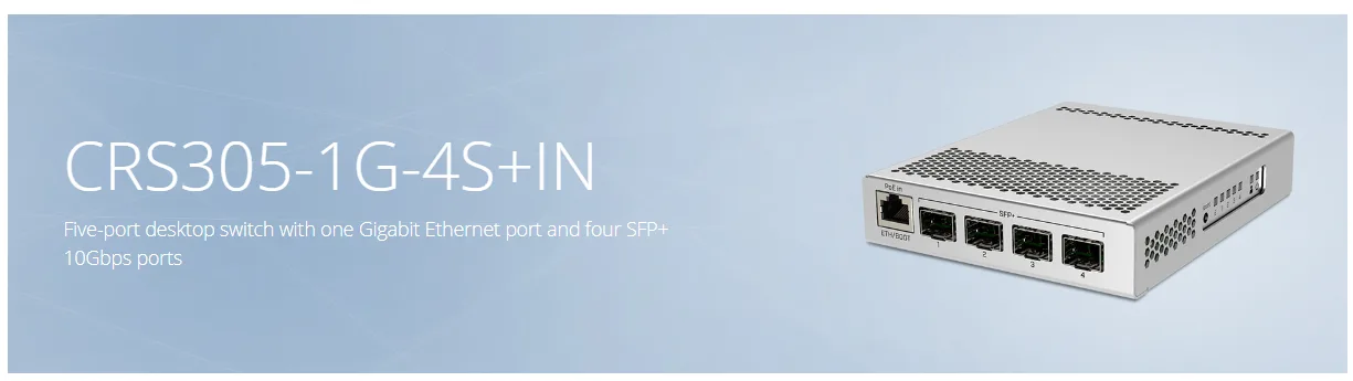 ルーター・ネットワーク機器 MikroTik CRS305-1G-4S+IN MikroTik Routers and Wireless - Products: CRS305-1G-4S+IN