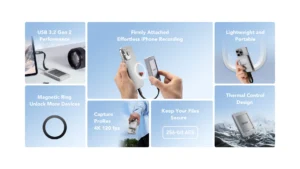 The Lexar ES4 1TB with magnetic set