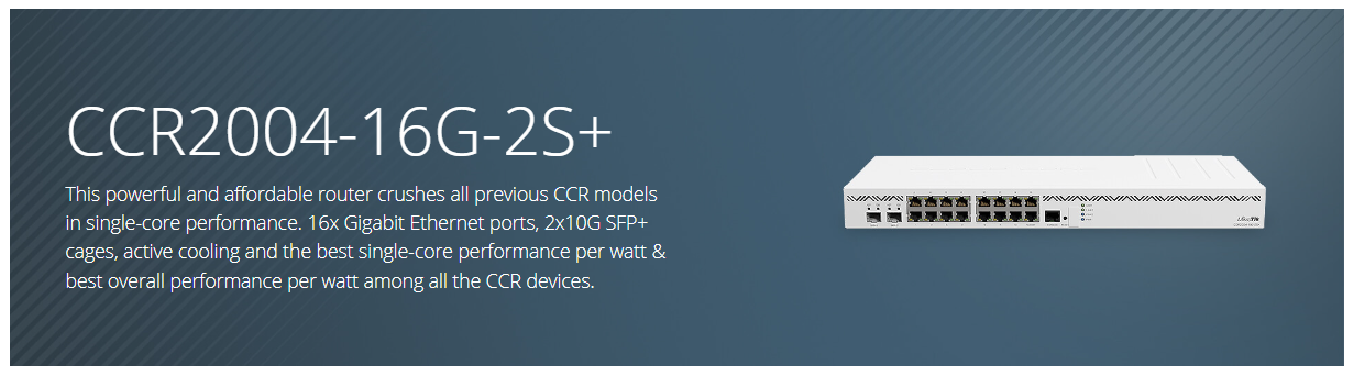 Mikrotik CCR2004-16G-2S+ image 0