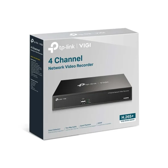 TP-Link VIGI NVR1004H 4 Channel Network Video Recorder with 4K Clarity,ONVIF Compatibility - Image 4