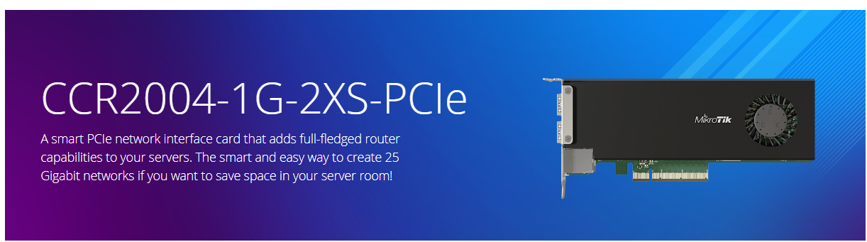 Mikrotik CCR2004-1G-2XS-PCIe image 0