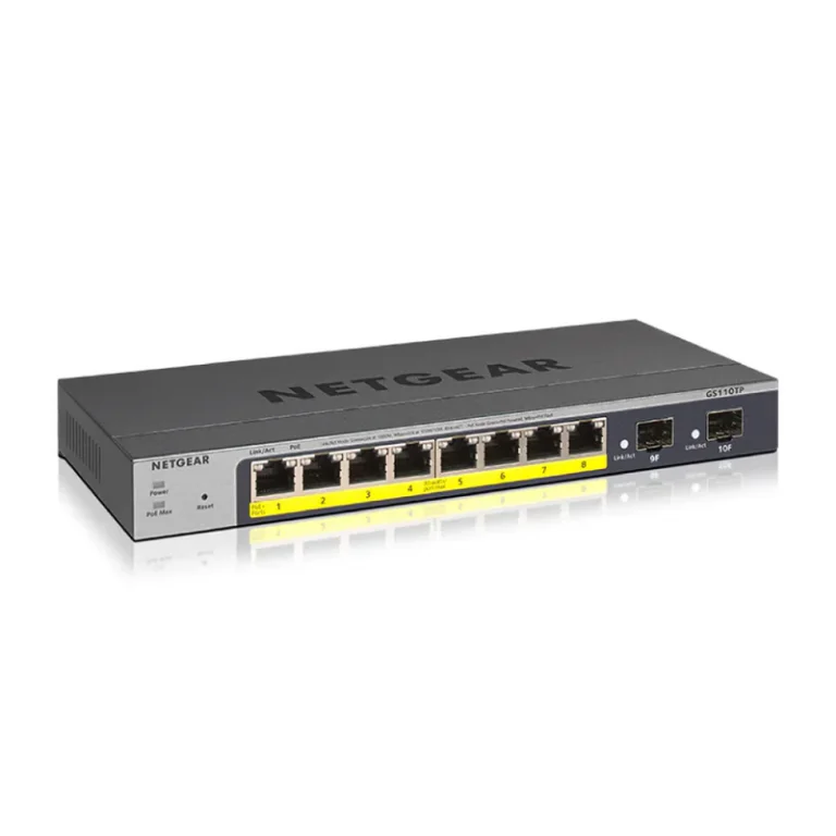 Netgear GS110TP 8-Port Gigabit PoE+ with 2 SFP Ports (55W)