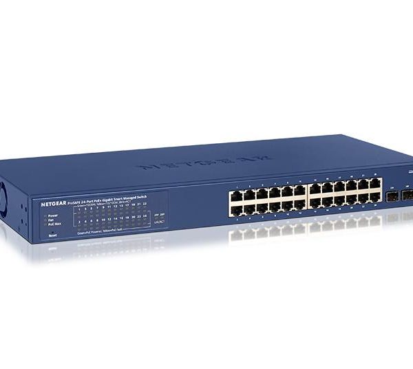 Netgear GS724TP 24-Port Gigabit Ethernet PoE+ Smart Switch with 2 SFP Ports (190W)