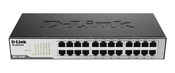 D-Link DES-1024D 24-Port Fast Ethernet Unmanaged Desktop Switch