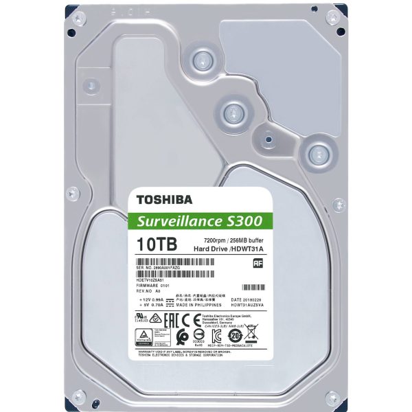 Toshiba S300 10TB Surveillance Hard Drive HDWT31AUZSVA 7200 RPM STORAGE DRIVE