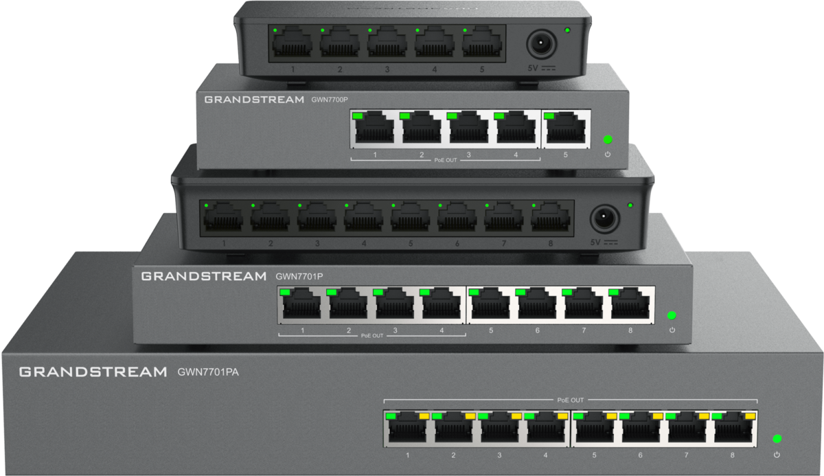 Grandstream GWN7700P 5-Port Gigabit PoE+ Unmanaged Switch – 4 PoE+ Ports, Energy-Efficient Design, IGMP Snooping & 10Gbps Performance - Image 2