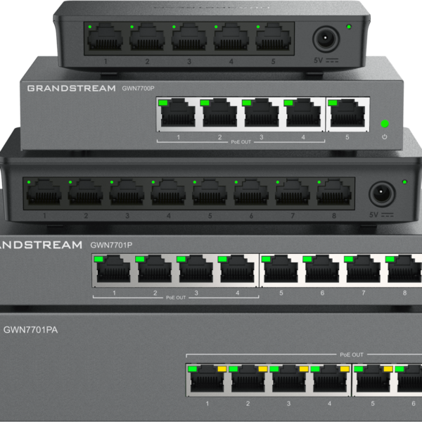 Grandstream GWN7700P 5-Port Gigabit PoE+ Unmanaged Switch – 4 PoE+ Ports, Energy-Efficient Design, IGMP Snooping & 10Gbps Performance - Image 2
