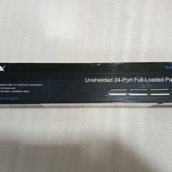 D-Link CAT6 UTP 24 Port Loaded Patch Panel | NPP-C61BLK241