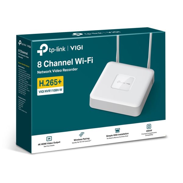 TP-Link VIGI NVR1108H-W | 8-Channel Wi-Fi Network Video Recorder