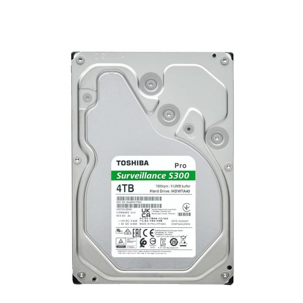 TOSHIBA S300 Pro 4TB 3.5' SATA 7200 RPM Hard Drive | HDWTA40UZSVA