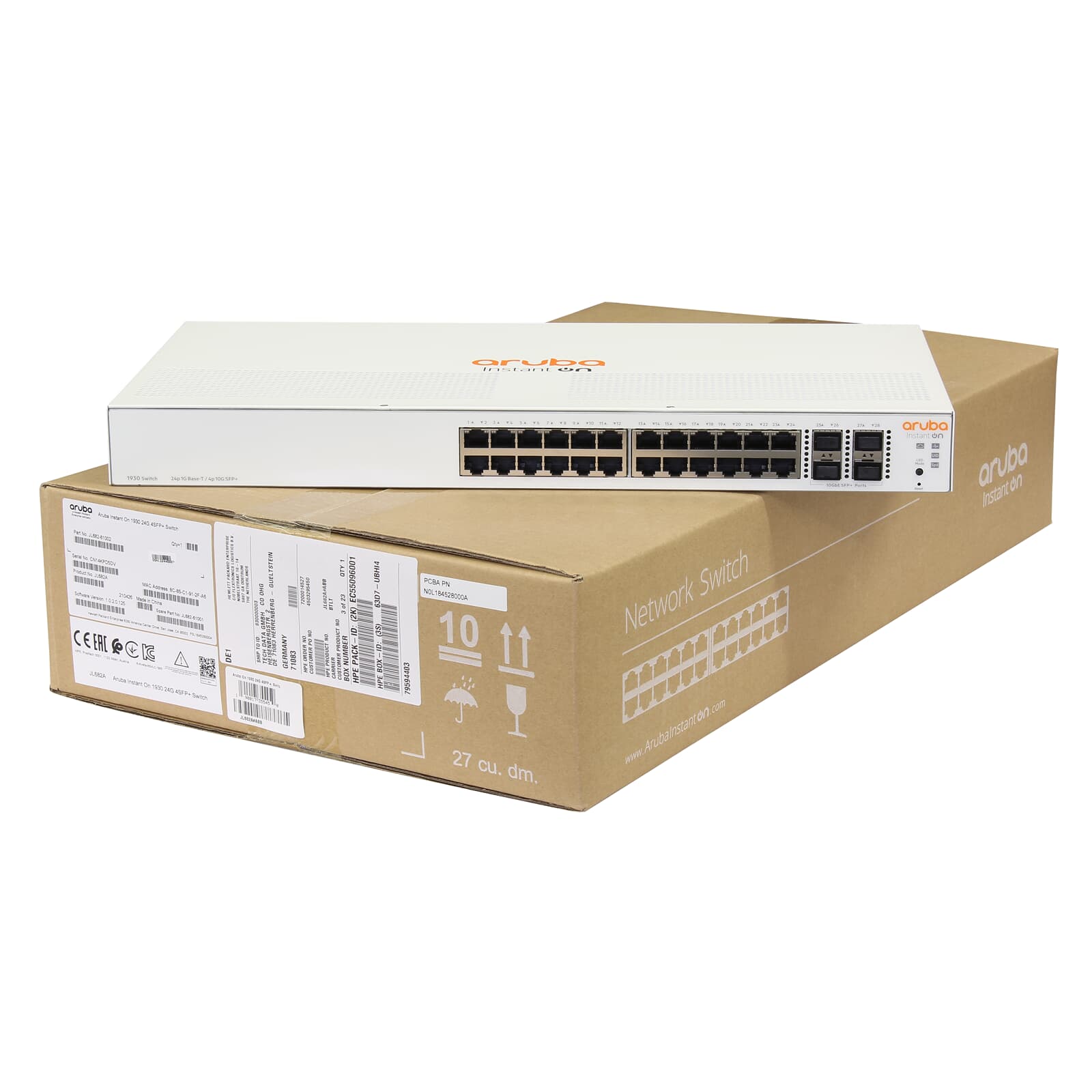 HPE Aruba ION 1930 24-Port Switch With 4x SFP+ 10GbE Uplinks | 128