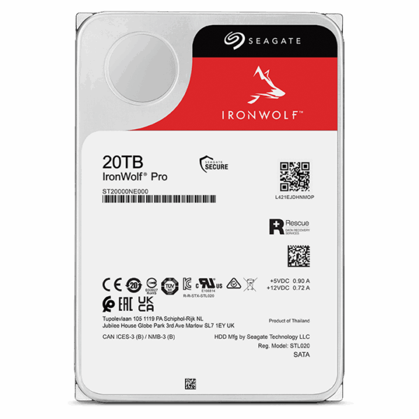 Seagate IronWolf Pro 20TB | ST20000NT001 | SATA 6Gb/s, Cache Size- 256 MB, RPM@7200 | 3.5" inch NAS Hard Drives - Image 4