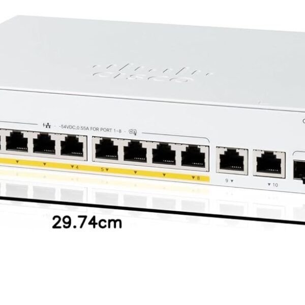 Cisco Catalyst C1200-8FP-2G 8-Port Gigabit PoE+ Switch with 120W Power Budget — Powerful Smart Managed Connectivity - Image 2