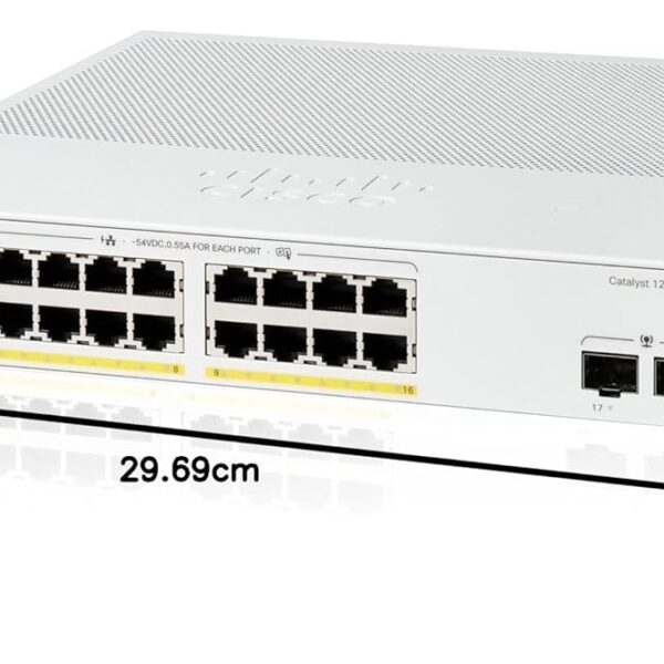 Cisco Catalyst C1200-16P-2G 16-Port PoE+ Managed Gigabit Switch — Reliable Power and Seamless Connectivity with 2x 1G SFP Uplink Ports - Image 2