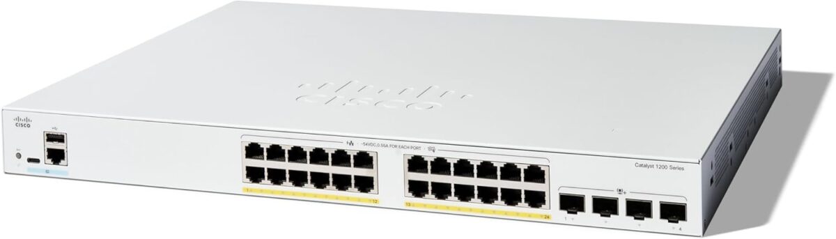 Cisco Catalyst C1200-24FP-4X Full PoE Powerhouse – 24-Port Gigabit PoE+ Switch with 4x 10G SFP+ Uplinks, Smart Managed Rackmount - Image 2
