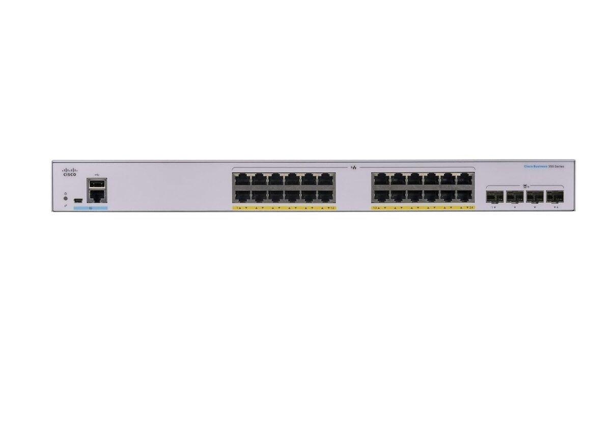 Cisco Business CBS350-24FP-4X-IN Managed Switch – 24-Port Gigabit Full PoE+ with 4 x 10 Gigabit SFP+ Uplink Ports - Image 2