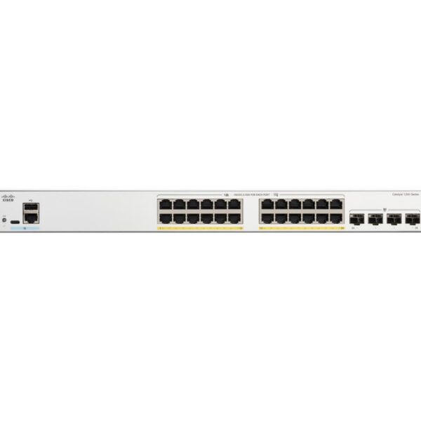 Cisco Catalyst C1200-24P-4G | Powerful PoE+ Gigabit Managed Switch | Secure & Scalable Network for SMBs - Image 2