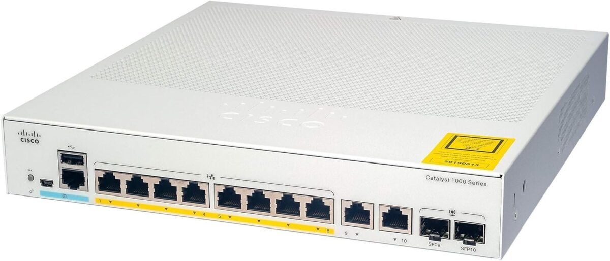 Cisco Catalyst C1300-8P-E-2G High-Performance Gigabit PoE+ Managed Switch with Dual 2G Uplinks - Image 6