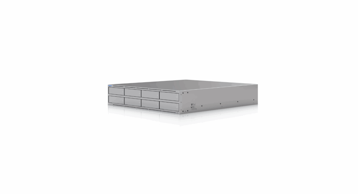 Ubiquiti UNAS Pro 8 – 2U Rack-Mount NAS with 8 HDD Bays, Dual 10G SFP+ & 10G RJ45 Ports, M.2 NVMe Cache, Redundant Hot-Swap Power, and 16GB RAM for Enterprise Storage - Image 1