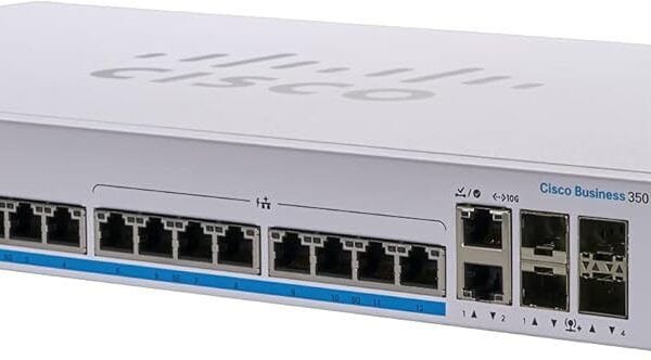 Cisco Business CBS350-12NP-4X Powerful Multi-Gigabit PoE+ Managed Switch with 12 Ports & 4x 10G SFP+ Uplinks – High-Performance Network Solution by Cisco