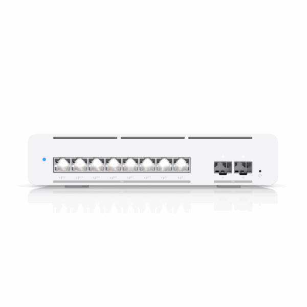 Ubiquiti USW-Pro-XG-8-PoE – 8-Port 10G Layer 3 Etherlighting PoE++ Switch with 2×10G SFP+, Compact Desktop/Wall Mount, 155W PoE Budget - Image 2