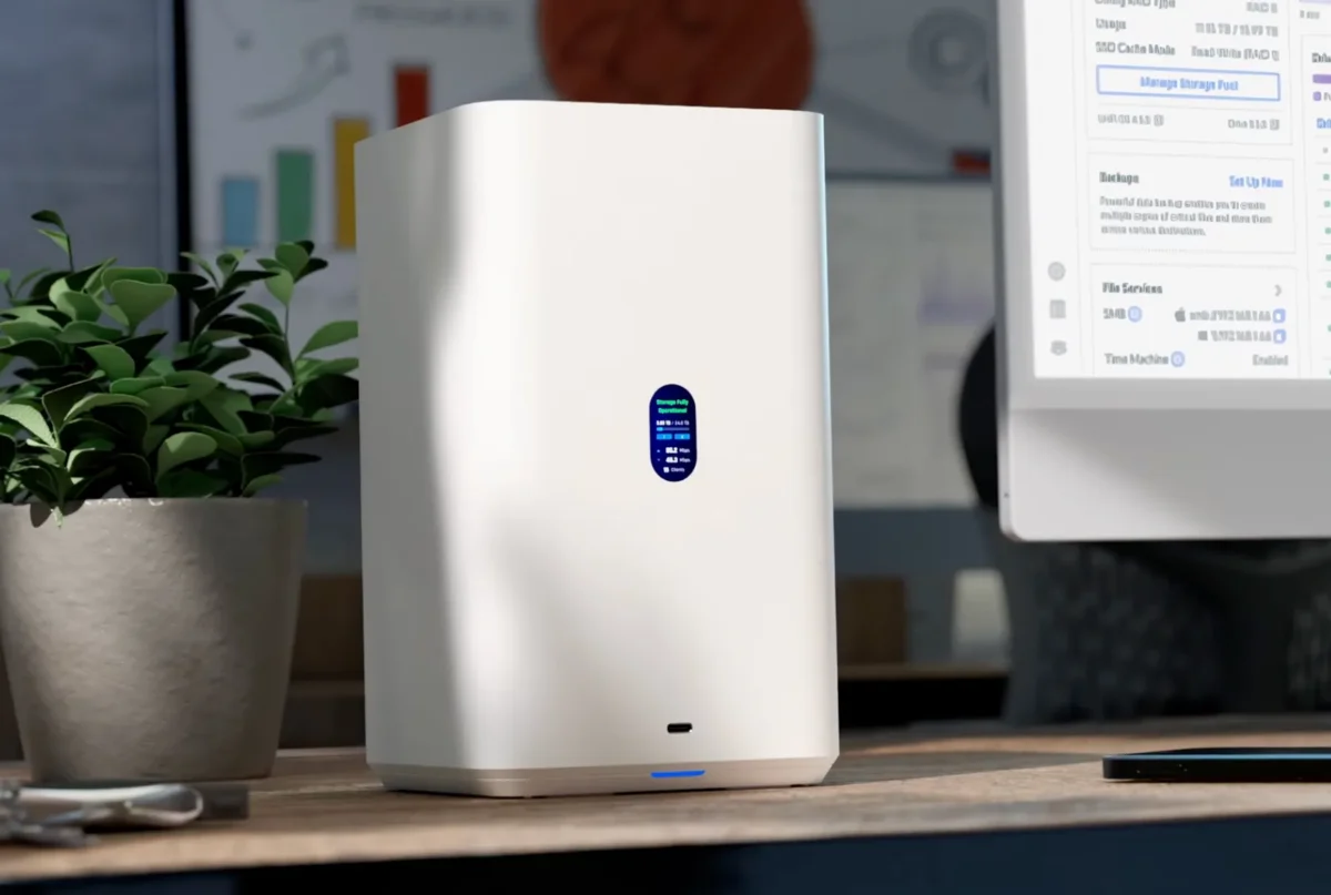 Ubiquiti UNAS-4 – UniFi 4-Bay Network Attached Storage with Dual NVMe Cache, 2.5 GbE Connectivity, USB-C Expansion & PoE+++ Power - Image 2