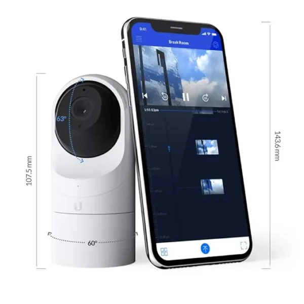 Ubiquiti UVC-G3-FLEX 3 Pack – Full HD Mini Turret Camera with IR Night Vision, PoE, ONVIF Support & Integrated Microphone - Image 2