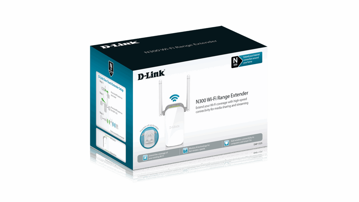 D-Link DAP-1325 Powerful N300 Wi-Fi Range Extender with Fast Ethernet Port and Easy One-Touch Setup for Extended Wireless Coverage - Image 2