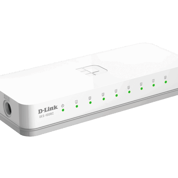 D-Link DES-1008C Ultimate 8-Port 10/100 Mbps Fast Ethernet Unmanaged Switch, Auto MDI/MDIX - Image 2