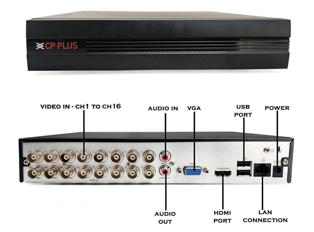 CP PLUS CP-UVR-1601L1N-4KI3-V2 – Powerful 16-Channel 4K/5MP AI DVR with Face Recognition, H.265 Compression & 32 IP Camera Support​ - Image 2
