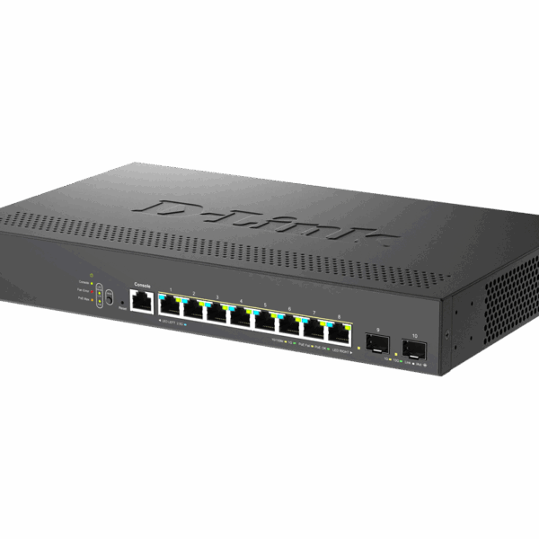 D-Link DMS-1250-10SP Multi-Gigabit Smart PoE Switch – Powerful 8-Port 2.5GBASE-T PoE with 2 x 10G SFP Uplinks - Image 2