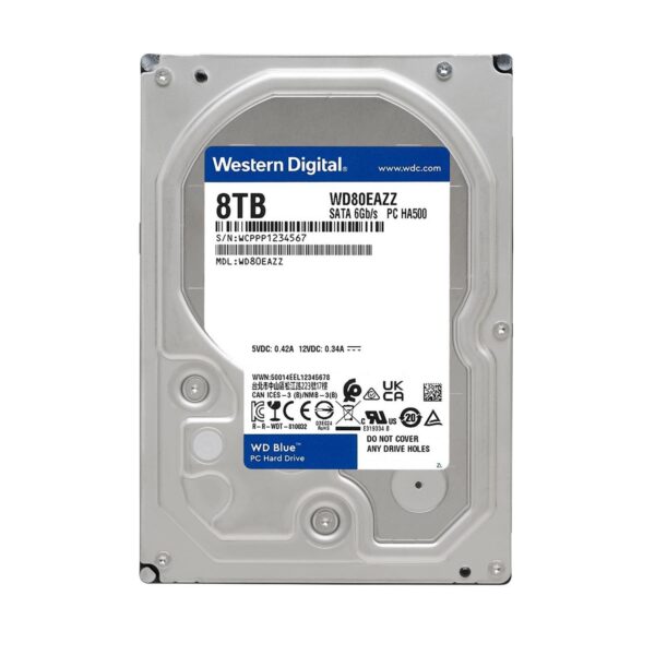 WD Blue 8TB | WD80EAAZ Powerful 3.5-inch PC HDD – Reliable, Low Power, 256MB Cache, 5640 RPM, Advanced CMR Technology - Image 2