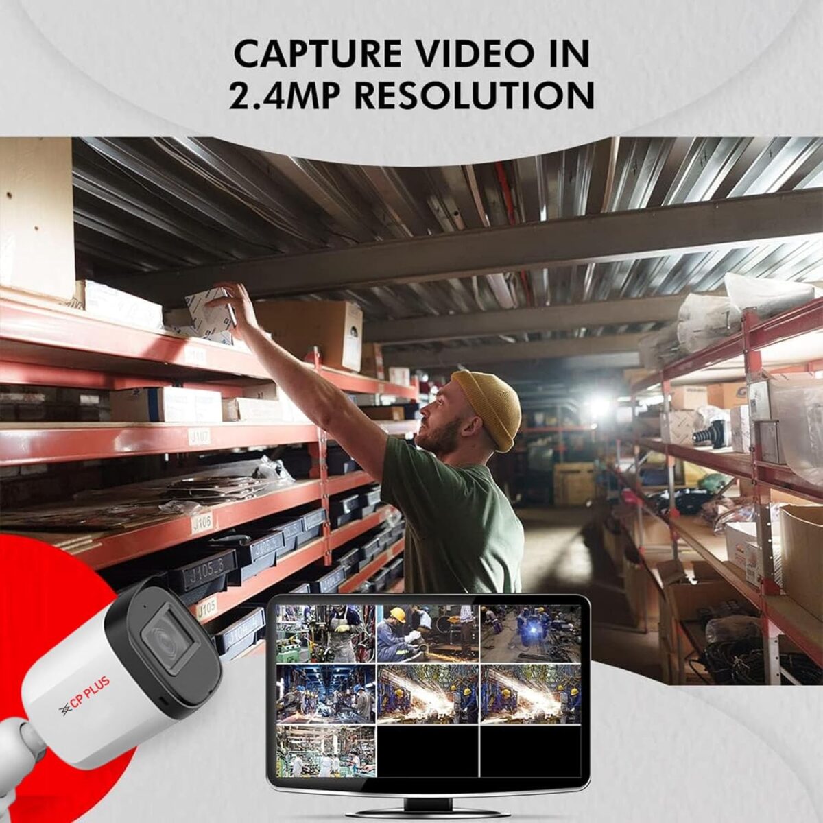 CP PLUS CP-URC-TC24PL3 Powerful 2.4MP IR Bullet Camera – Ultra HD Resolution, 30M Night Vision, IP67, Universal Video Format - Image 3
