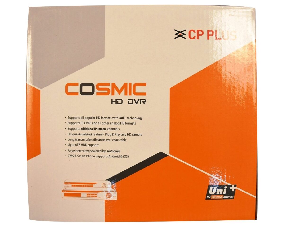 CP PLUS CP-UVR-0801L1B-4KH Cosmic Powerful 8 Ch. 4K H.265 HD DVR – Auto Adaptive Multi-Signal, IP Camera Support, 10TB Storage - Image 3