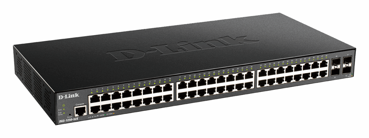 D-Link DGS-1250-52X | Power Performer 48-Port Smart Managed Switch with 4x10G SFP+, Advanced L2/L3, Dual Image, Security & QoS - Image 3