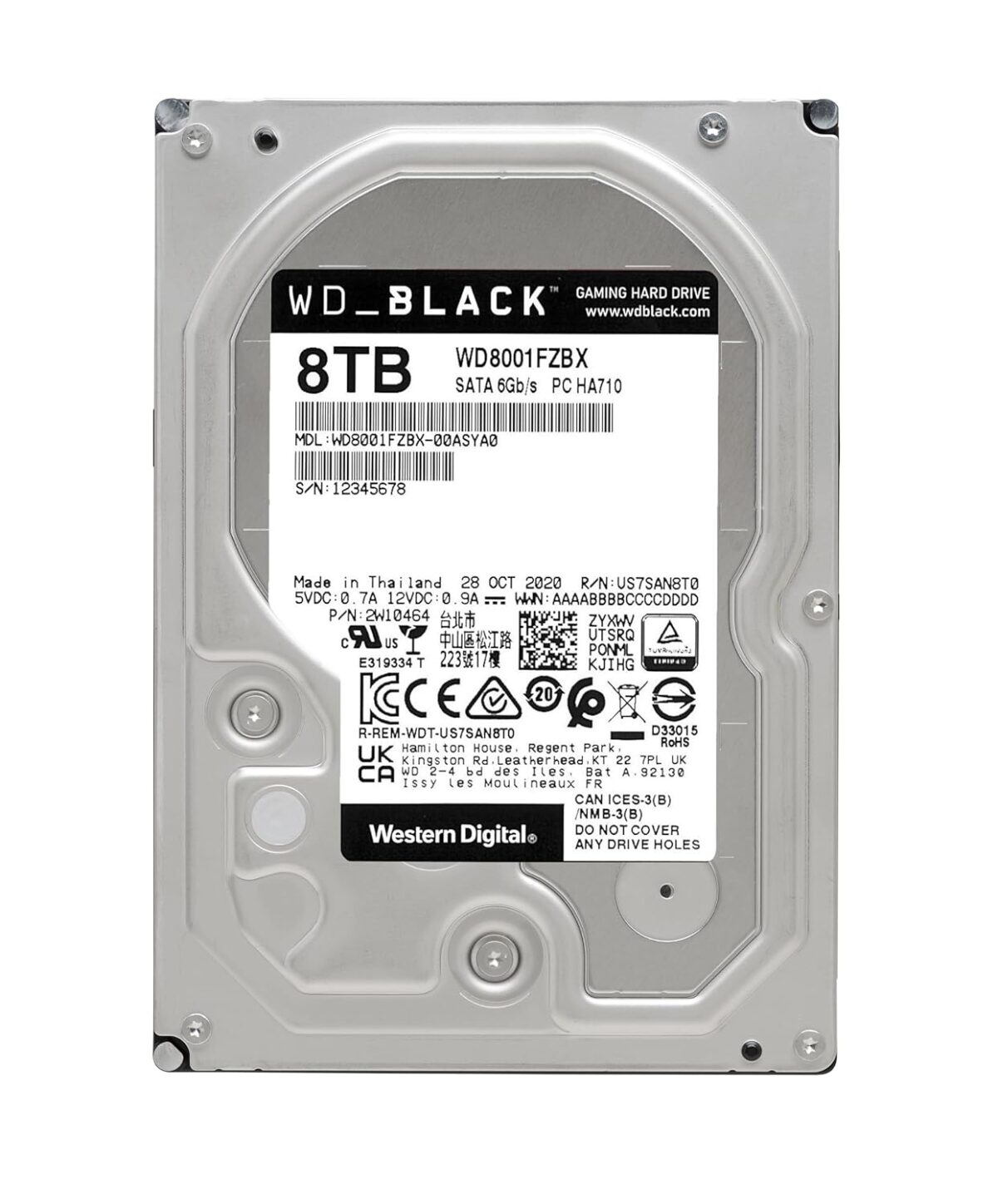 WD Black 8TB | WD8002FZBX Ultra-Performance Gaming HDD with 256MB DRAM Cache, 7200 RPM & Ultimate PC Gaming Storage - Image 4