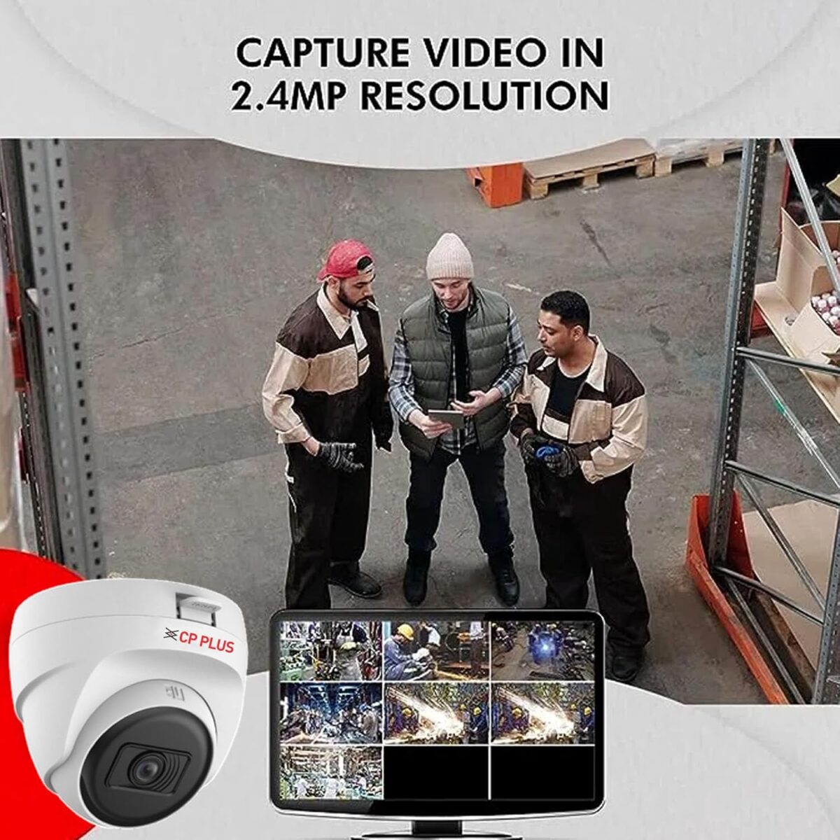 CP PLUS CP-URC-DC24PL3 Powerful 2.4MP IR Dome Camera with 30M Smart IR - 3.6mm Fixed Lens, DWDR, Day Night ICR, Multi-Format Analog HD CCTV - Image 3