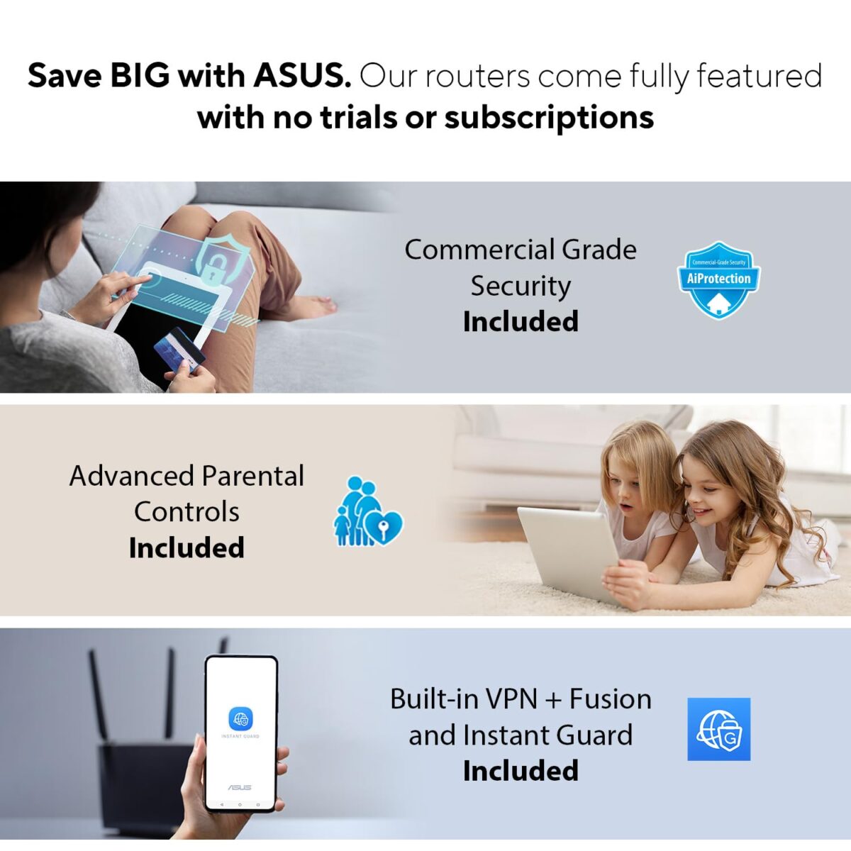 ASUS GT-AX11000-PRO Tri-Band WiFi 6 Gaming Router | Powerful Ultra-Fast 11,000 Mbps | 2.0 GHz Quad-Core CPU | 10G & 2.5G Multi-Gig Ports - Image 5
