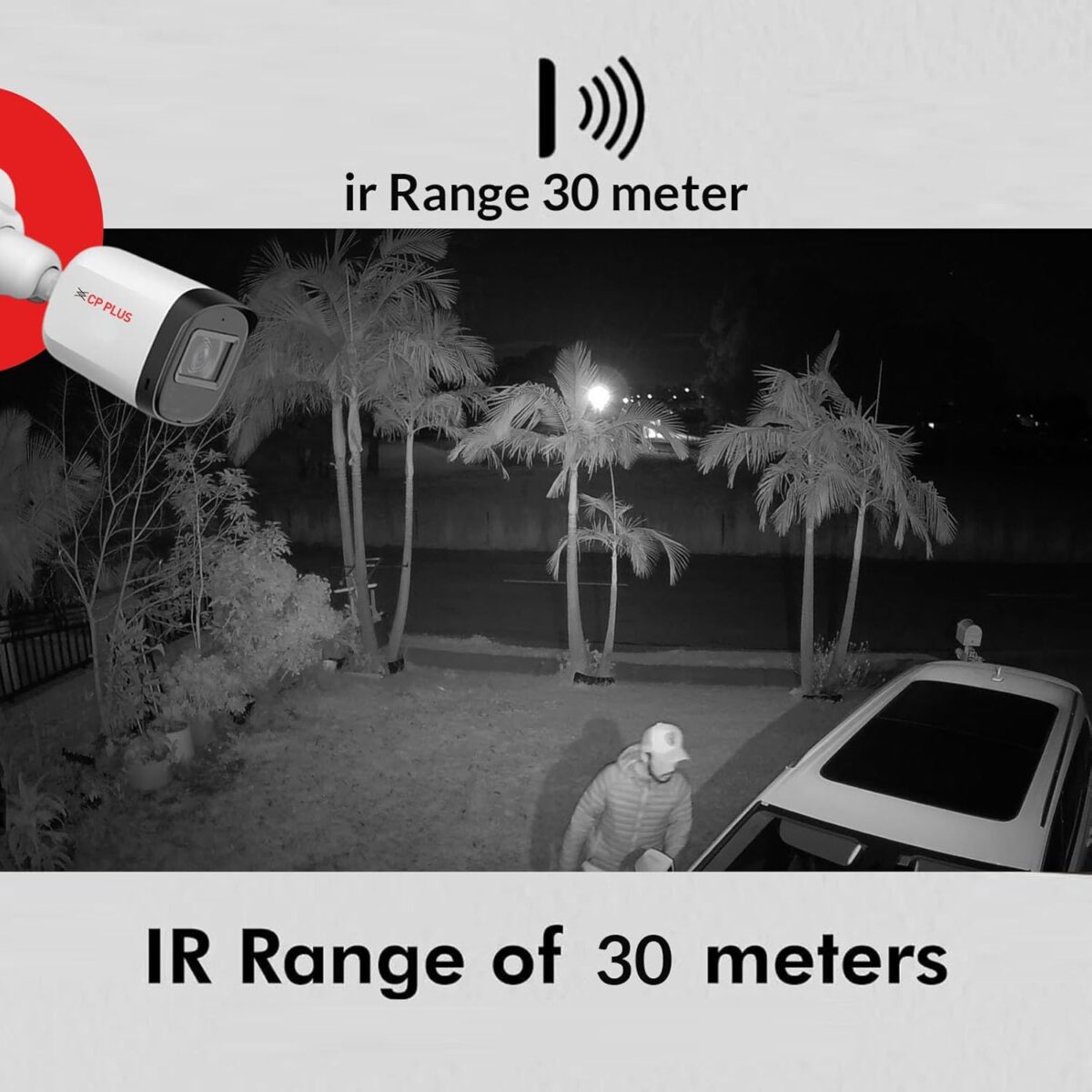 CP PLUS CP-URC-TC24PL3 Powerful 2.4MP IR Bullet Camera – Ultra HD Resolution, 30M Night Vision, IP67, Universal Video Format - Image 4