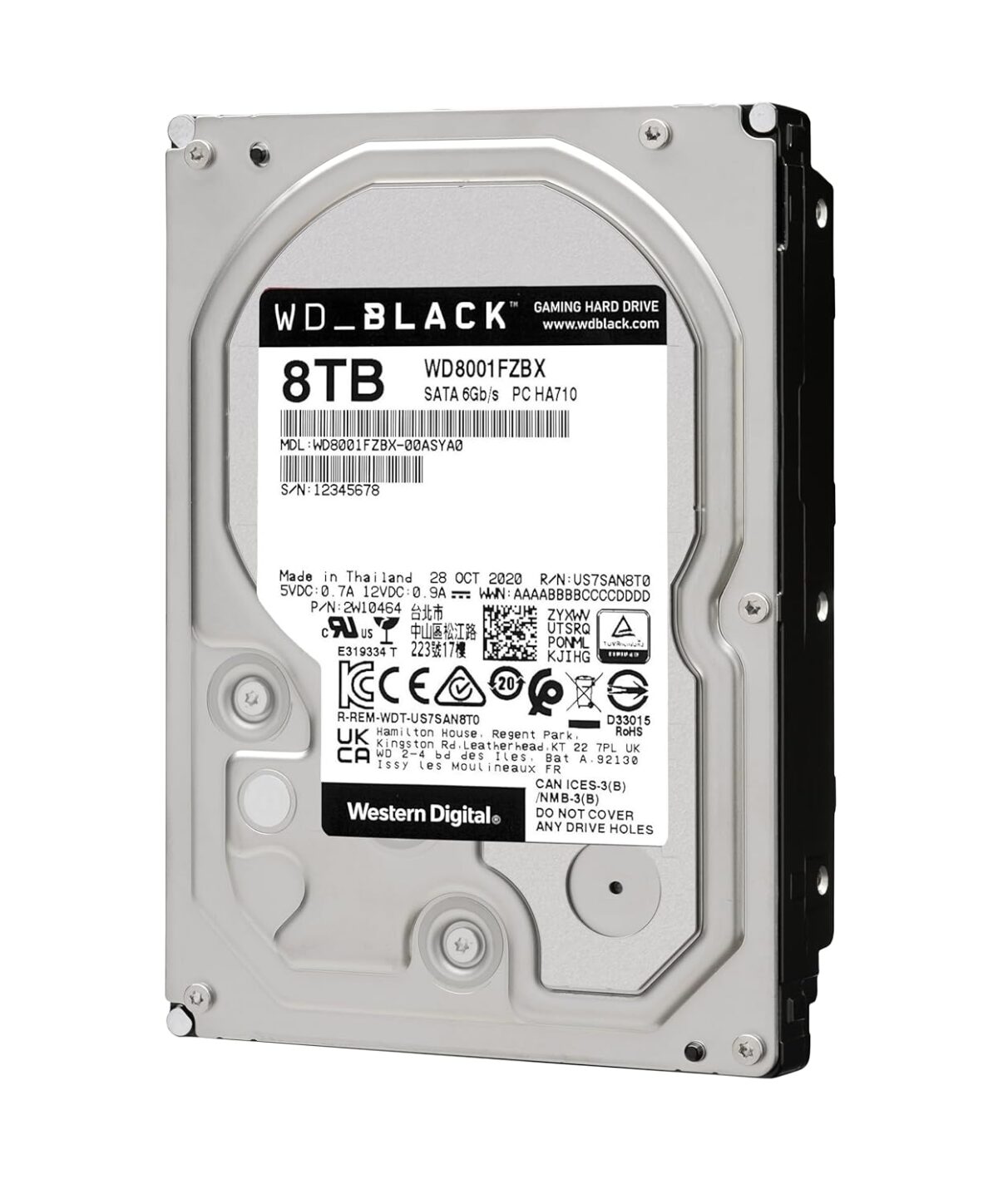 WD Black 8TB | WD8002FZBX Ultra-Performance Gaming HDD with 256MB DRAM Cache, 7200 RPM & Ultimate PC Gaming Storage - Image 5