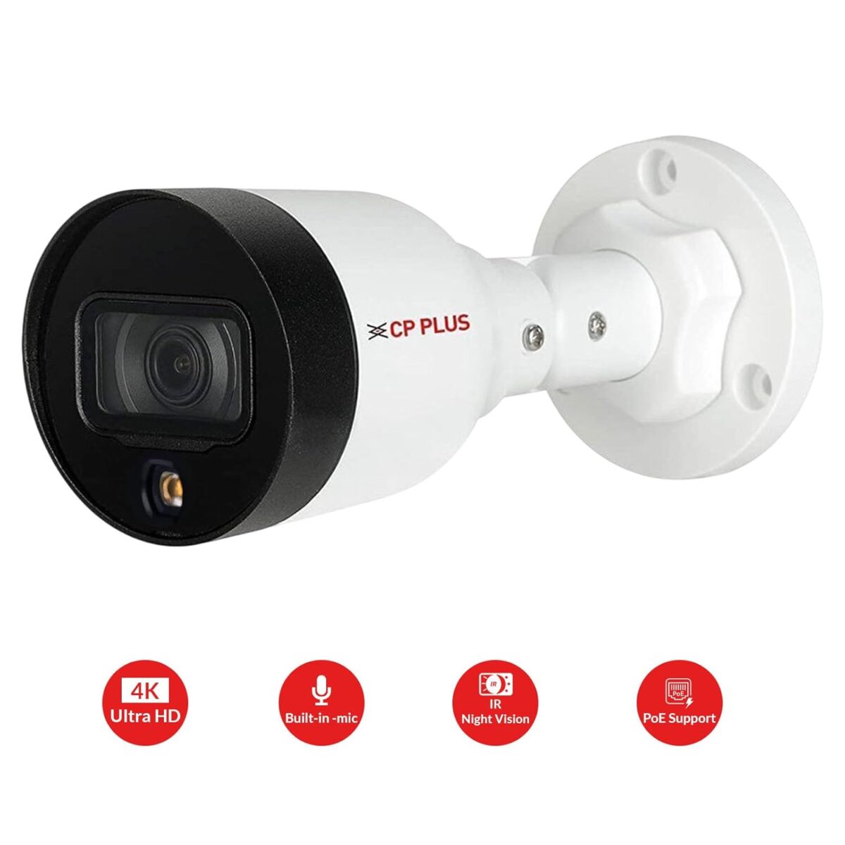 CP PLUS CP-UNC-TA41L3C-D-Q Ultra Secure 4MP IR Network Bullet Camera – Smart Surveillance, 30m IR Range, Built-in Mic,WDR, IP67 - Image 2