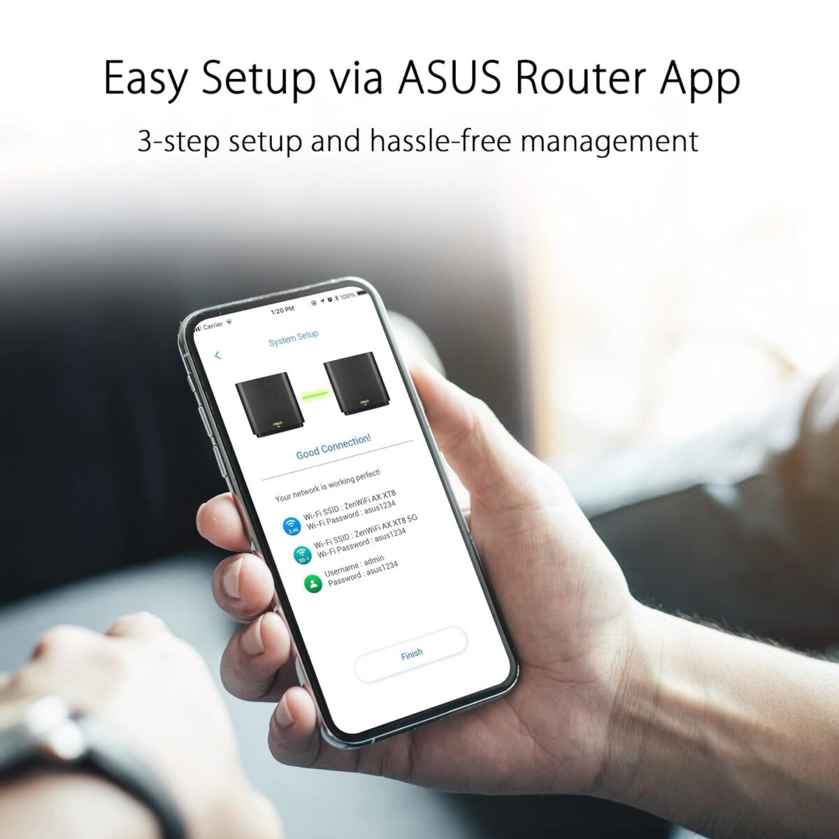 ASUS AX XT8 Black 2 Pack – AX6600 Tri-Band WiFi 6 Mesh System, 5,500 Sq. Ft Coverage, 6.6 Gbps Speeds, 2.5G Port, AiMesh, Lifetime Security - Image 6