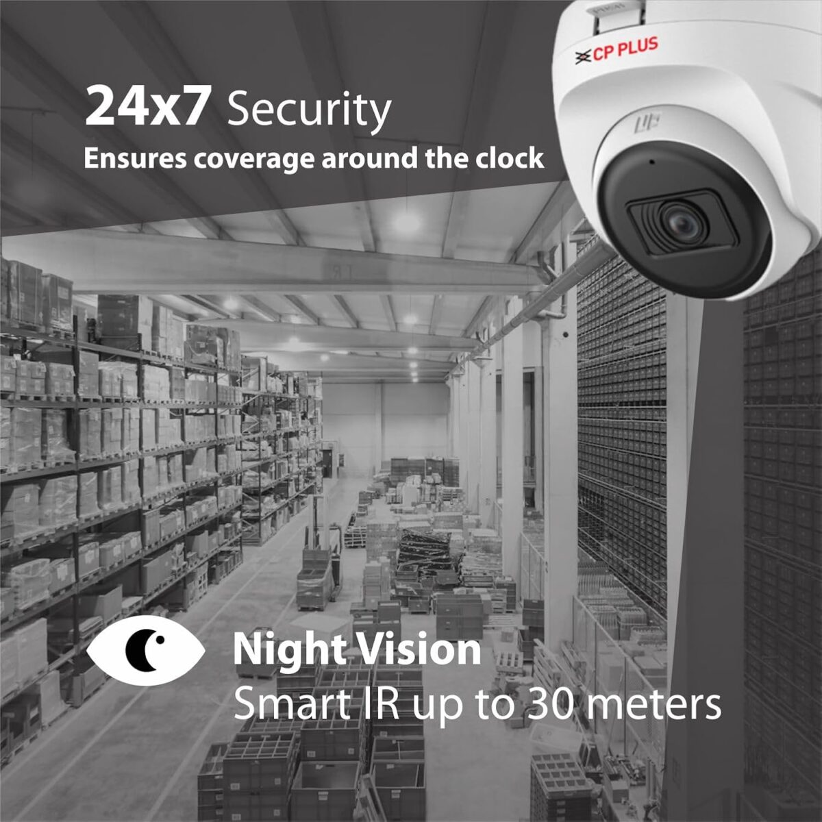CP PLUS CP-USC-DC51PL3C Powerful 5MP IR Dome Camera with 30M Smart IR, Built-in Mic & UNI Tech Compatibility - Image 3