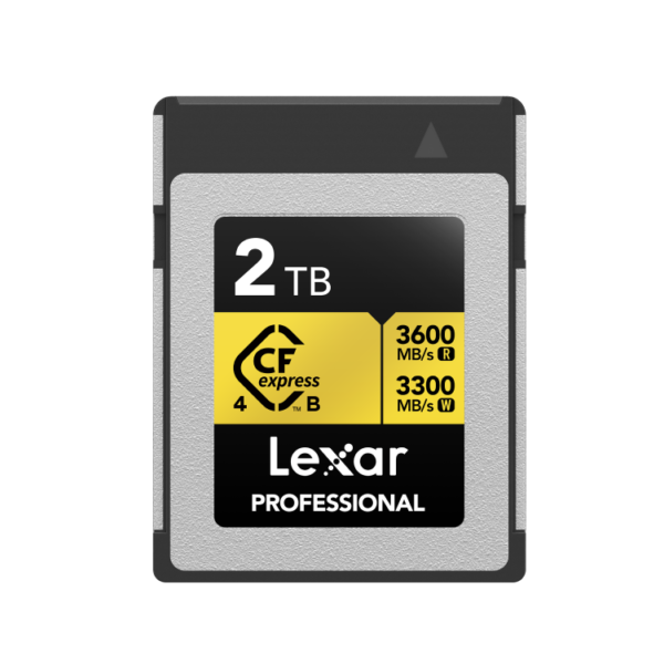 Lexar 2TB CFexpress 4.0 Type B GOLD SERIE | 3600MB/s Read | 3300MB/s Write | Sustained 3000MB/s | Limited Lifetime Warranty | LCXEXP4002T-RNENG