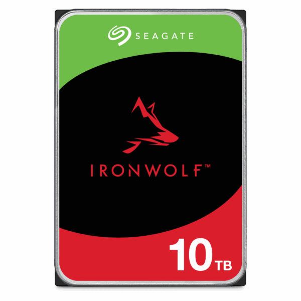 Seagate IronWolf ST10000VN000 - 10TB NAS HDD | 7200RPM | 210MB/s Transfer Speed | 3.5" SATA | CMR NAS-Optimized Drive | 3-Year Warranty