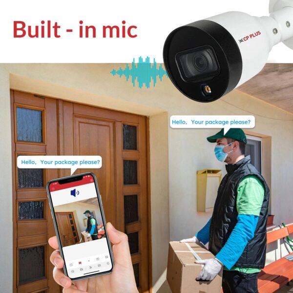 CP PLUS 4MP Dual Light IP Bullet Camera CP-UNC-TA41L3C-D-LQ | Built-in Mic, IP67, POE, STQC APPROVED, 2 Year Warranty (3.6 mm) - Image 3