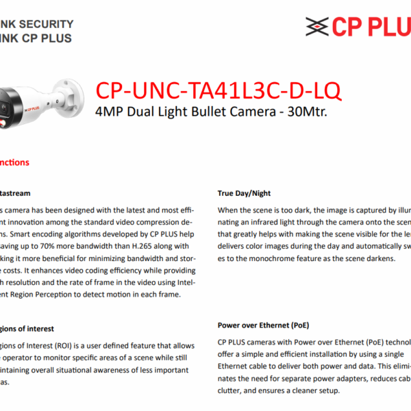 CP PLUS 4MP Dual Light Bullet IP Camera