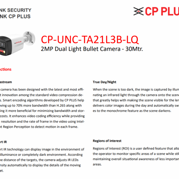 CP PLUS 2MP Dual Light Bullet Camera