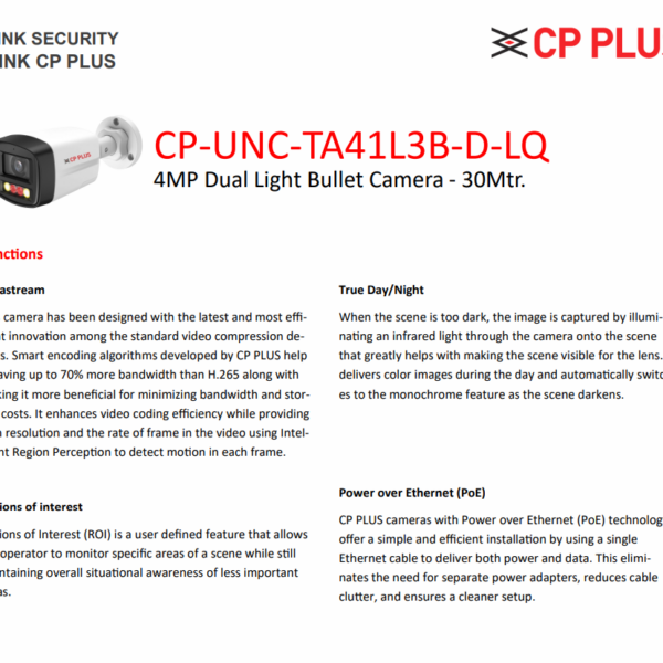 CP PLUS CP-UNC-TA41L3B-D-LQ 4MP Dual Light IP Bullet Camera | 2 Way Audio | IP67 (3.6 mm) - Image 3